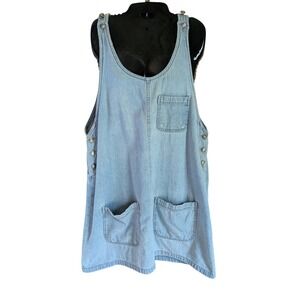 Northwest Blue Denim Dress L/XL Vintage Cottagecore 90s Minimalist Retro Jumper